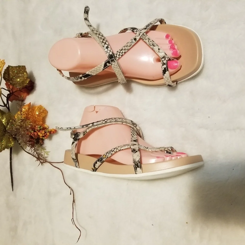 Women's Snakeskin Strappy Sandals